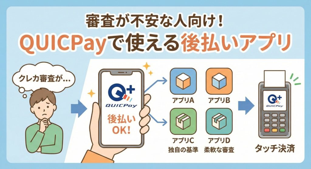審査が不安な人向け！QUICPayとして使える後払いアプリ