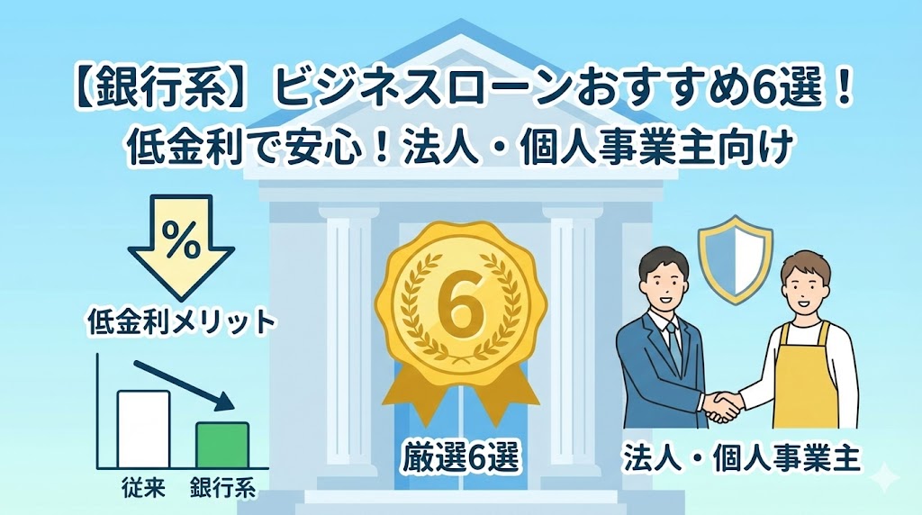 【銀行系】ビジネスローンおすすめ5選！低金利で安心して借りたい法人・個人事業主向け
