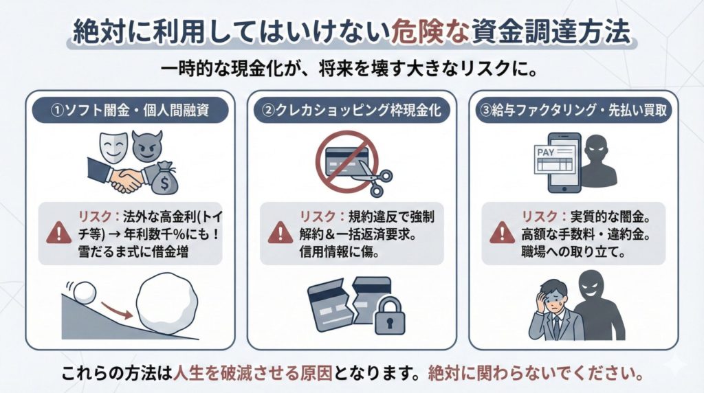 絶対に利用してはいけない危険な資金調達方法