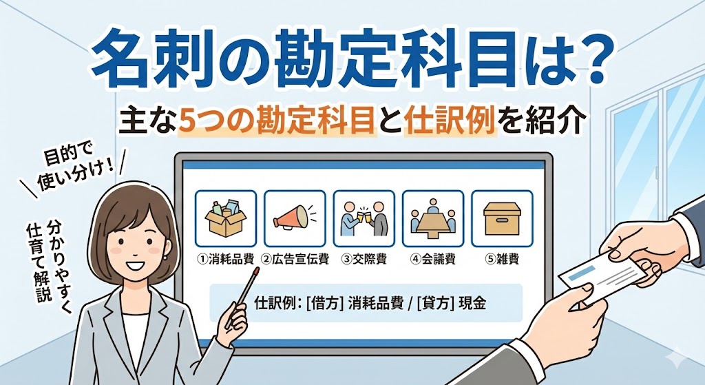 名刺の勘定科目は？主な5つの勘定科目と判断基準、仕訳例を紹介