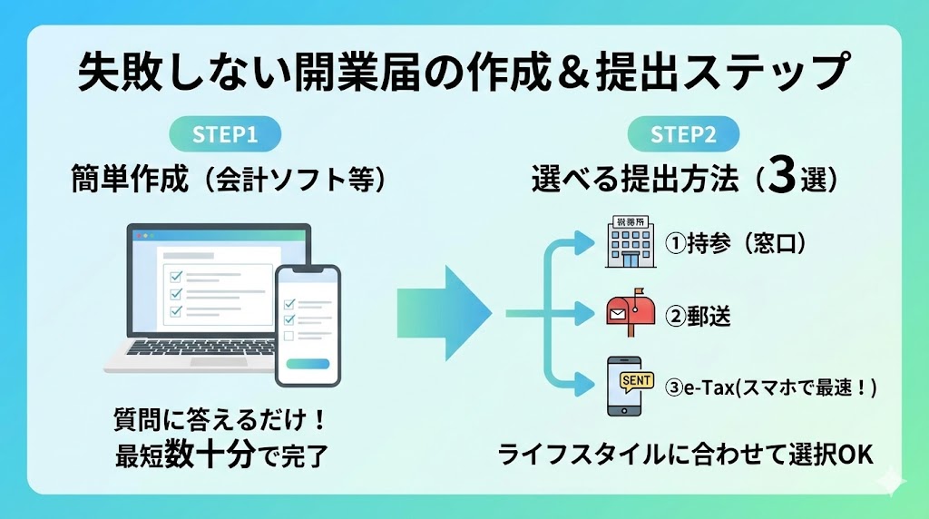 失敗しない開業届の作成方法と提出手順