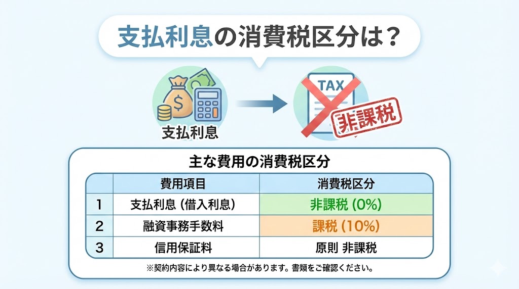 支払利息の消費税区分は？
