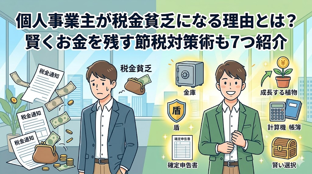 個人事業主が税金貧乏になる理由とは？賢くお金を残す節税対策術も7つ紹介